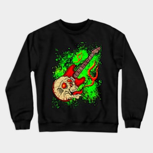 Skull guitar Crewneck Sweatshirt